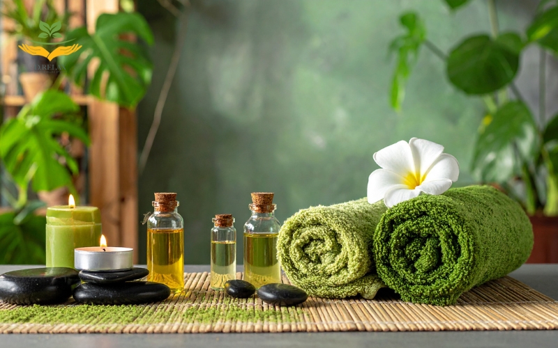 Massage tinh dầu hương dịu nhẹ